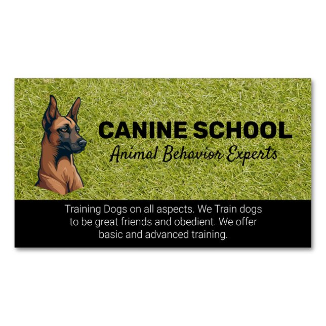 Carte De Visite Magnétique Illustration de chien | Astroturf (devant)