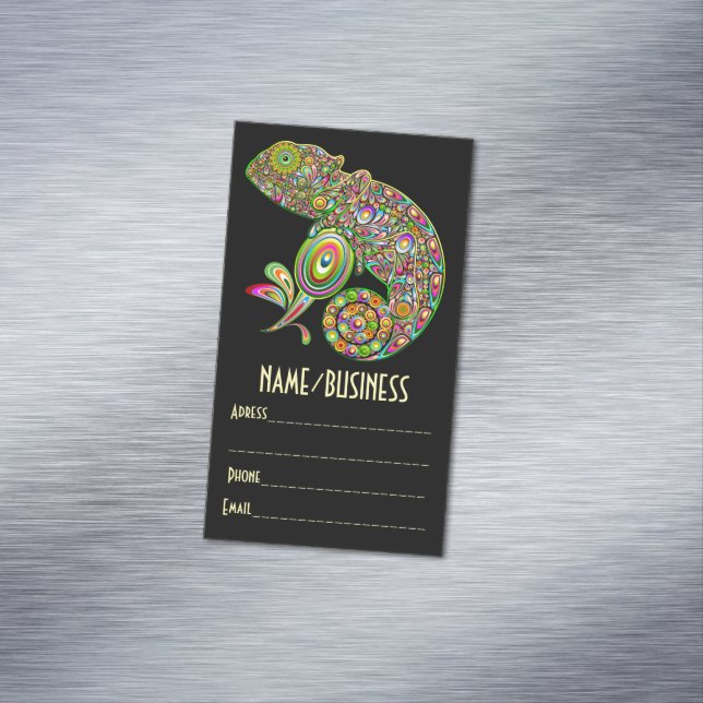 Carte De Visite Magnétique Imaginaire psychédélique de Chameleon (In Situ)