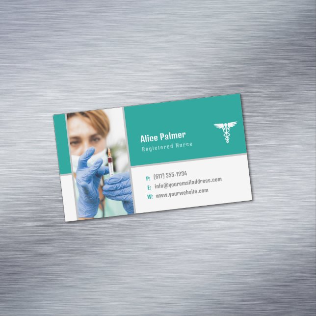 Carte De Visite Magnétique Infirmière | Professionnel Médicale (In Situ)