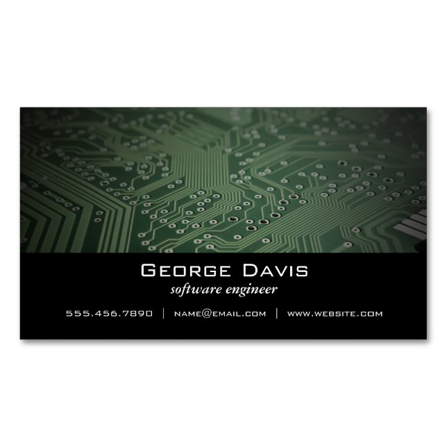 Carte De Visite Magnétique Ingénieur logiciel (devant)