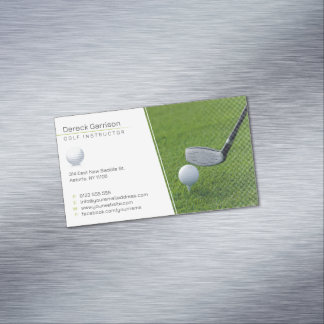Carte De Visite Magnétique Instructeur de golf | Professeur professionnel
