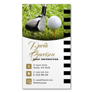 Carte De Visite Magnétique Instructeur de golf Professional Golf Lessons Go