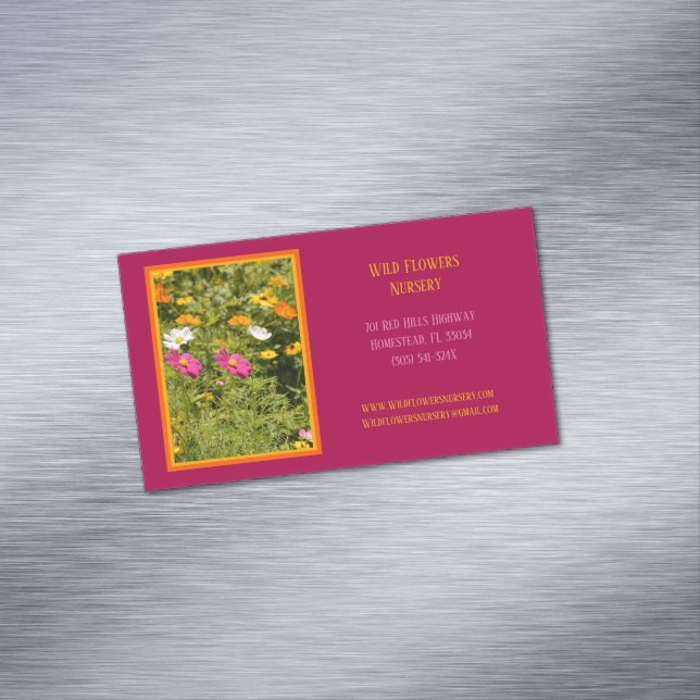 Carte De Visite Magnétique Jardin de jardinage à fleurs (In Situ)