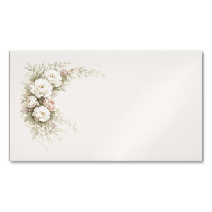 Carte De Visite Magnétique Jardin de roses à l'aquarelle pour un style intemp