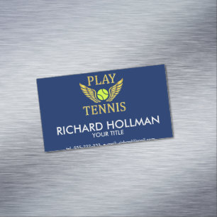 Carte De Visite Magnétique Jouer au tennis