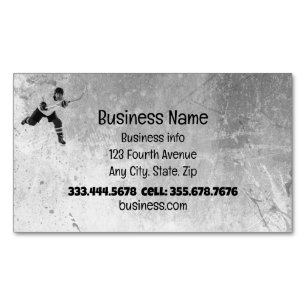 Carte De Visite Magnétique Joueur de hockey sur glace