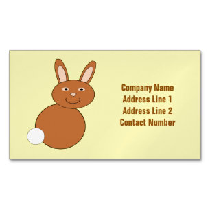 Carte De Visite Magnétique Joyeux lapin de Pâques sur mesure
