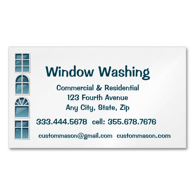 Carte De Visite Magnétique Lave-linge Windows personnalisé (devant)
