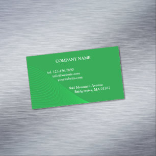 Carte De Visite Magnétique Lignes courbes vertes
