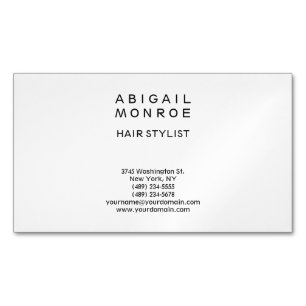 Carte De Visite Magnétique Linge moderne minimaliste professionnel blanc clai