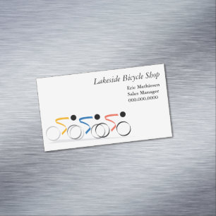 Carte De Visite Magnétique Logo de course à vélo