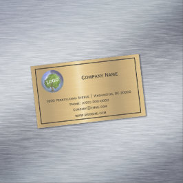 Carte De Visite Magnétique Logo d'entreprise Gold promotionnel