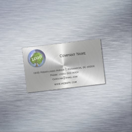 Carte De Visite Magnétique Logo d'entreprise promotionnel Argent