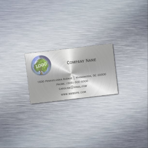 Carte De Visite Magnétique Logo d'entreprise promotionnel Argent