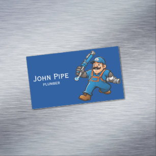 Carte De Visite Magnétique logo des services de plomberie