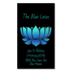 Carte De Visite Magnétique lotus bleu -