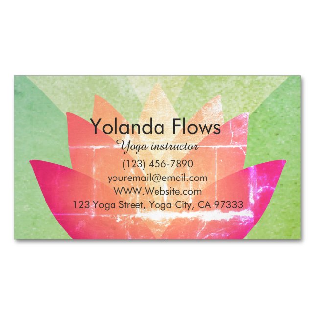 Carte De Visite Magnétique Lotus Flower (devant)
