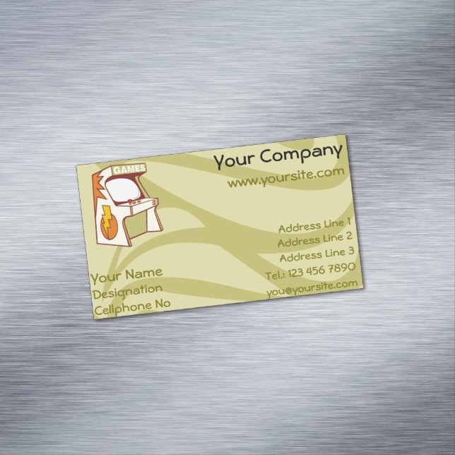 Carte De Visite Magnétique Machine d'arcade (In Situ)