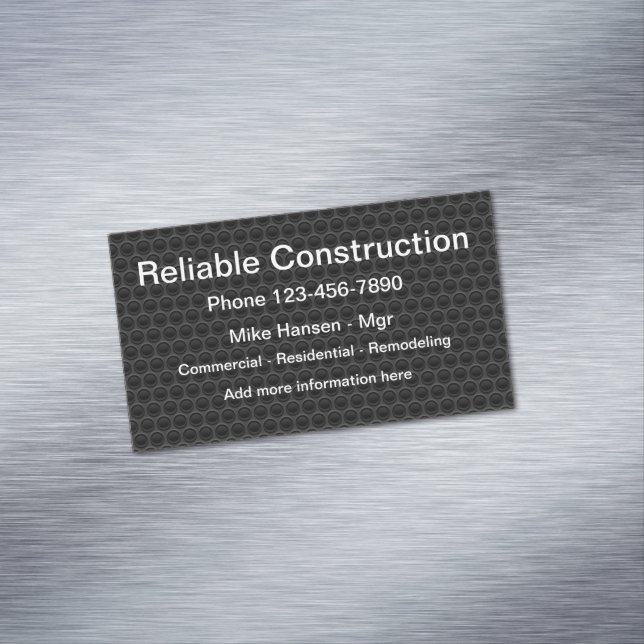 Carte De Visite Magnétique Magazine d'affaires de construction (In Situ)