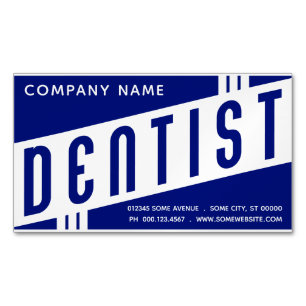 Carte De Visite Magnétique Magnétique de dentiste rétro