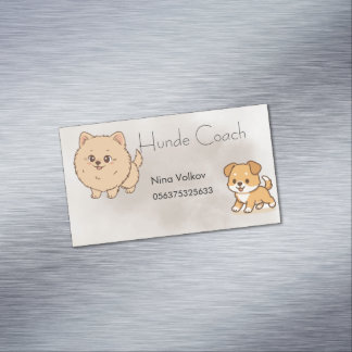 Carte De Visite Magnétique Magnetische Visitenkarte Hundetrainer |