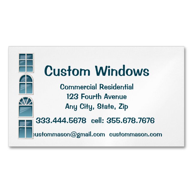 Carte De Visite Magnétique Maintenance de réparation Windows personnalisée (devant)