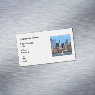 Carte De Visite Magnétique Manhattan NY - Voilier Par Manhattan Skyline