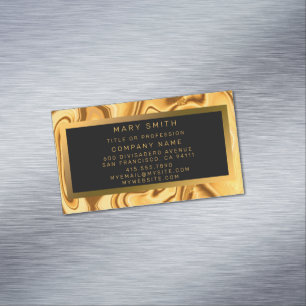 Carte De Visite Magnétique Marbre Or Luxe