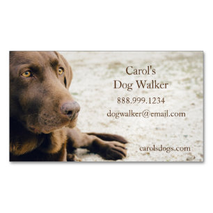 Carte De Visite Magnétique Marcheuse de chien personnalisée, service d'affair