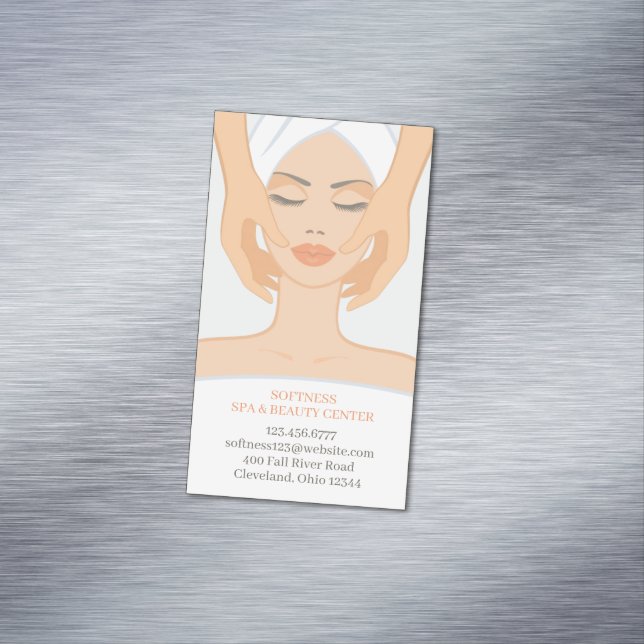Carte De Visite Magnétique Massage de beauté spa (In Situ)