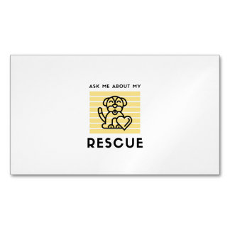 Carte De Visite Magnétique Me demander à propos de mon chien secouru