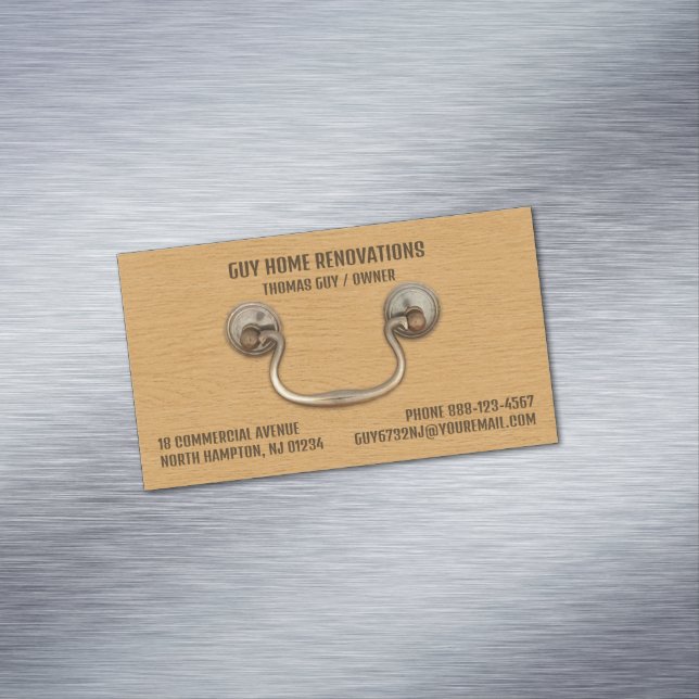 Carte De Visite Magnétique Menuiserie (In Situ)