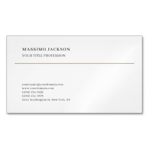 Carte De Visite Magnétique Minimaliste Classique Simple Professionnel