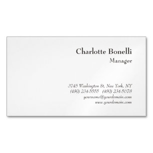 Carte De Visite Magnétique Minimaliste moderne professionnel