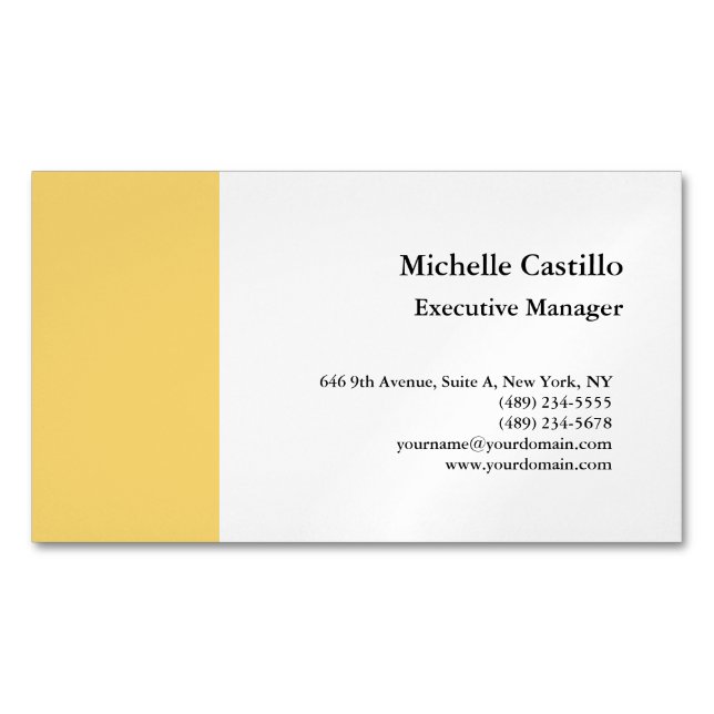 Carte De Visite Magnétique Minimaliste professionnel simple (devant)