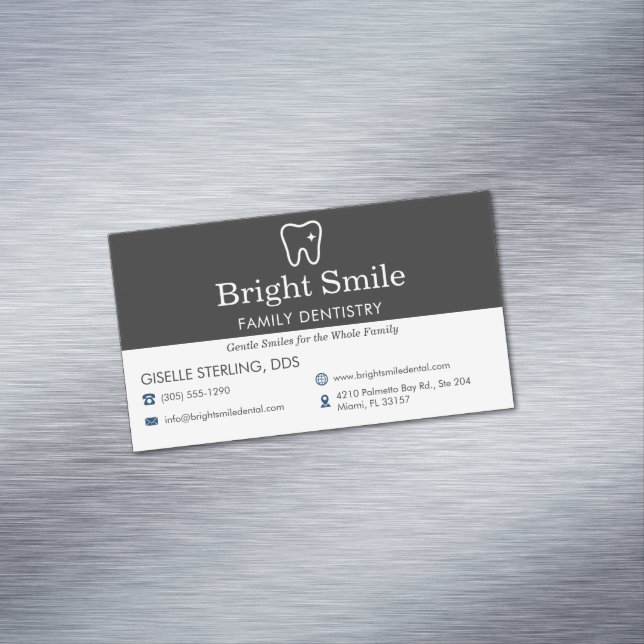 Carte De Visite Magnétique Modern Dental Dentistry Office (In Situ)