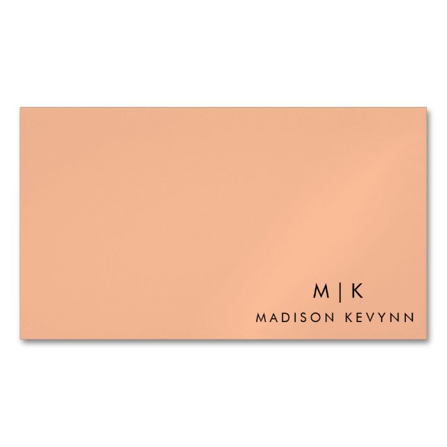 Carte De Visite Magnétique Moderne Elegant Peach Fuzz Beauty Professional (devant)