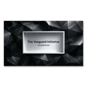 Carte De Visite Magnétique Moderne Minimaliste Facette de Cristal Polygonal 3