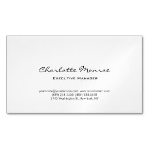 Carte De Visite Magnétique Moderne simple minimaliste simple professionnel