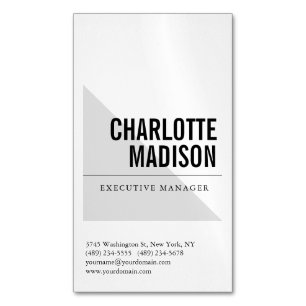 Carte De Visite Magnétique Moderne Simple Tendance Minimaliste Simple