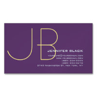 Monogramme Lettres initiales Indigo minimaliste mo