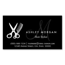 Monogramme noir blanc - Coiffeuse Salon