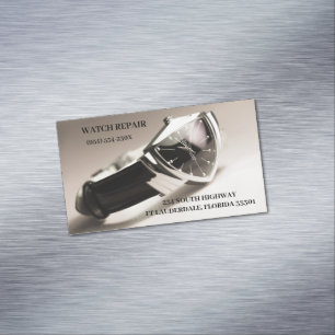 Carte De Visite Magnétique Montrer Réparation Magasin de bijoux Montre Vintag