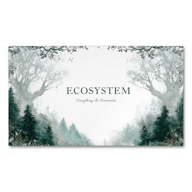 Carte De Visite Magnétique Moody et Mystical Enchanted Forest (devant)