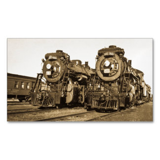 Carte De Visite Magnétique Moteurs de train jumelés Locomotives anciennes Che