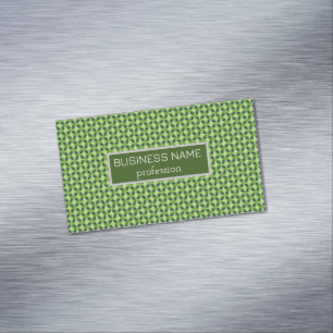 Carte De Visite Magnétique Motif d'herbe verte transparente