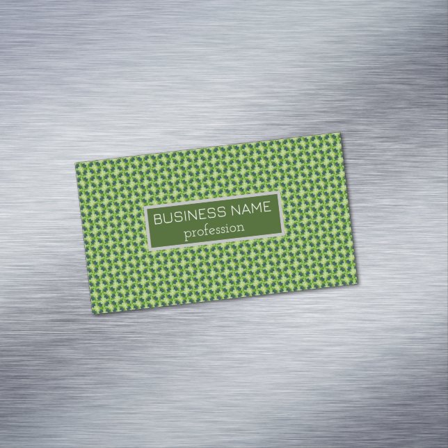 Carte De Visite Magnétique Motif d'herbe verte transparente (In Situ)
