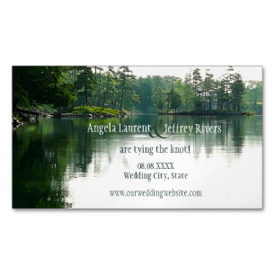 Carte De Visite Magnétique Mountain Lake enregistrer l'aimant de date