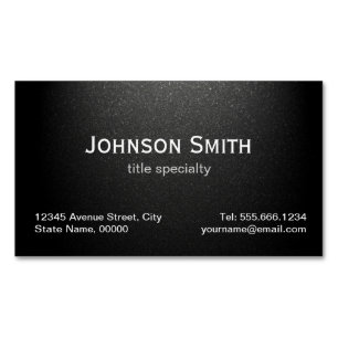 Carte De Visite Magnétique Noir mat professionnel - Simple Design