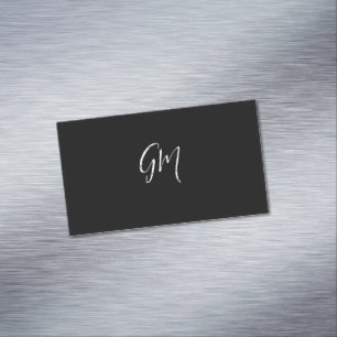 Carte De Visite Magnétique Nom personnalisé Initiales personnalisées deux let